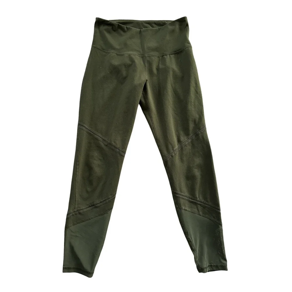 Old Navy Active Olive Green GO-DRY Leggings Athletic‎ Workout Pants Women's